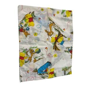 Vintage Disney Winnie The Pooh Perma-Prest Bed Pillow Case Cover Kids 16x14